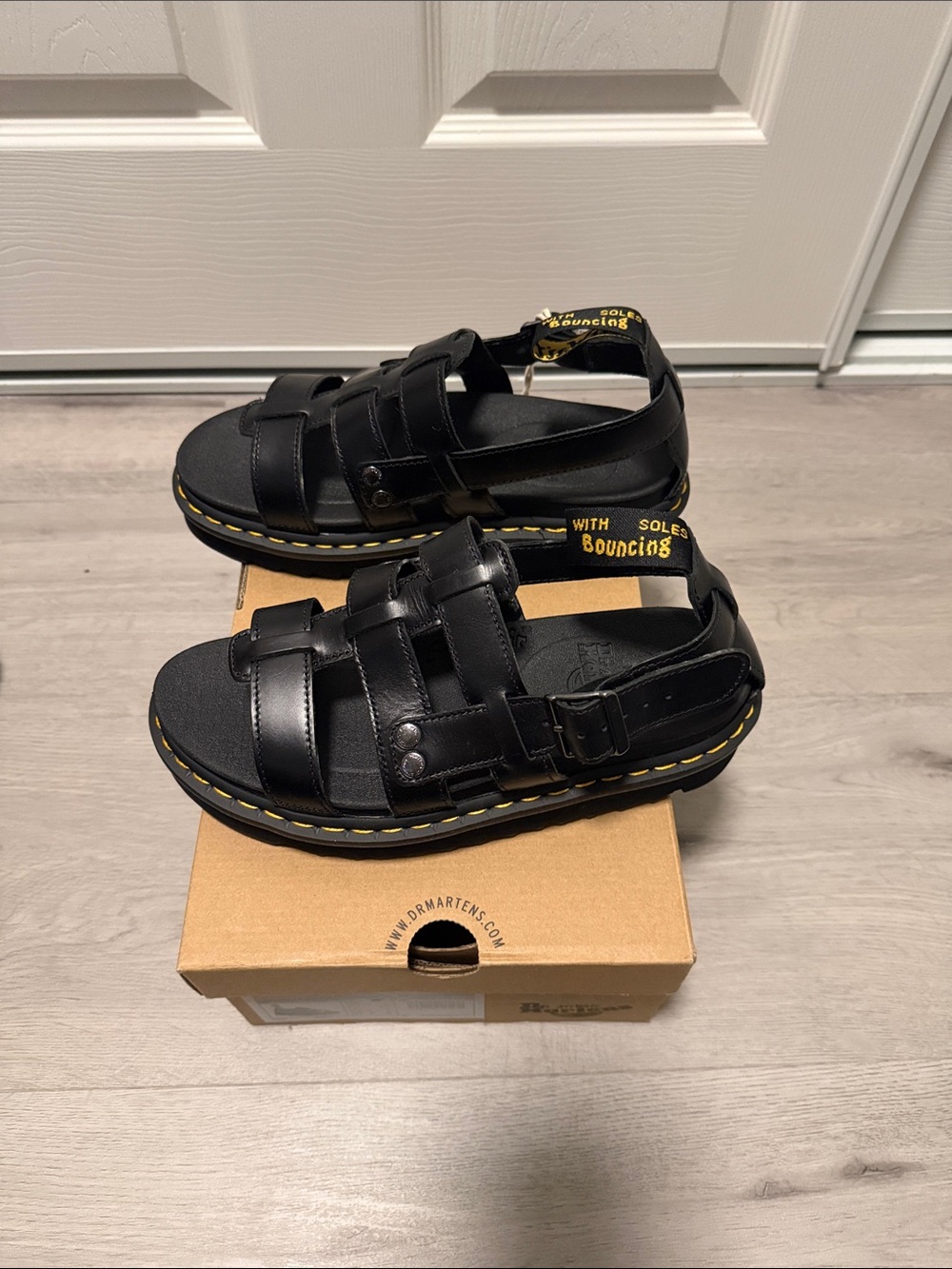 Dr. Martens Black Brando Sandals